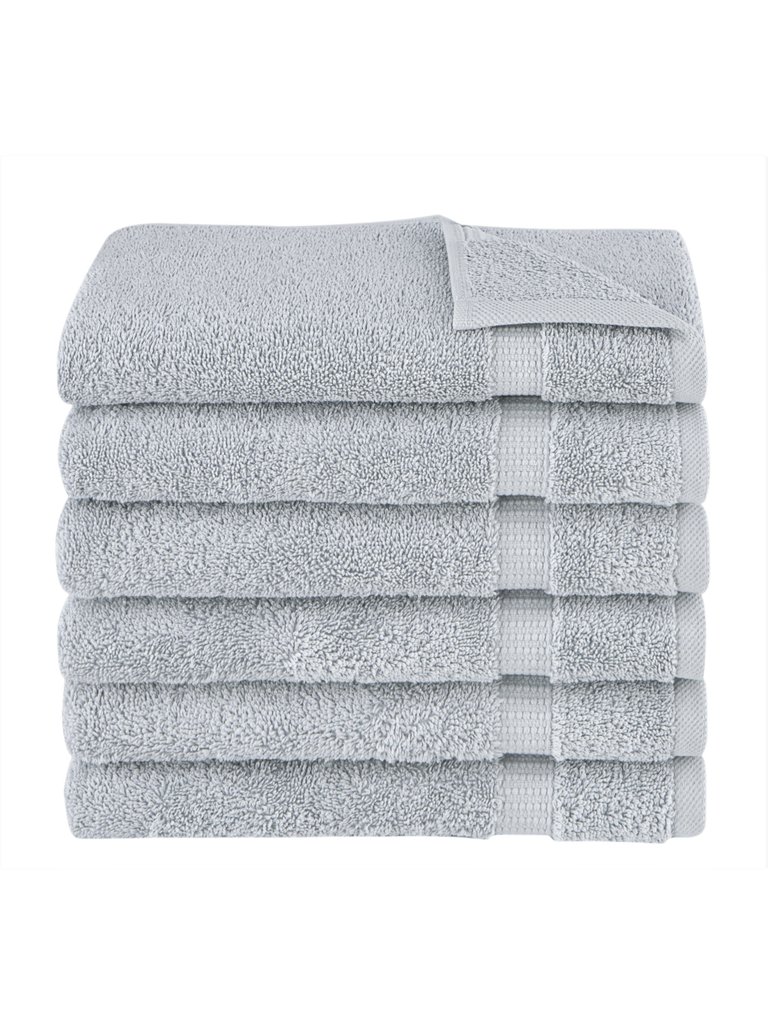 Villa Collection Hand Towel Pack Of 6 - Silver