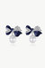 Blue Enamel Butterfly Earrings - Silver