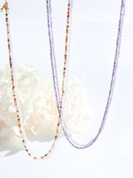 Clarice Rainbow Crystal Mini Beaded Double Layered Necklace