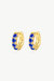 Daniela Gold Huggie Hoop Sapphire Blue Zirconia Earrings - Sapphire Blue