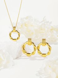 Eléa Gold Twisted Hoop Earrings