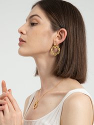 Eléa Gold Twisted Hoop Earrings