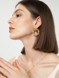 Eléa Gold Twisted Hoop Earrings