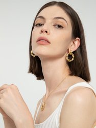 Eléa Gold Twisted Hoop Earrings