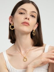 Eléa Gold Twisted Hoop Earrings