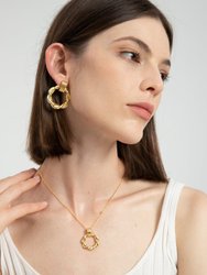 Eléa Gold Twisted Hoop Earrings