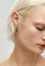 Emerald Twisted Hoop Earrings