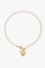 Esmée Amber Glaze Heart Pendant Pearl Necklace - Amber