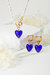 Esmée Blue Glaze Heart Dangle Earrings