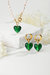 Esmée Green Glaze Heart Pendant Pearl Necklace