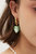 Esmée Lime Green Glaze Heart Dangle Earrings