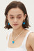 Esmée Sky Blue Glaze Heart Dangle Earrings