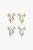 Freshwater Pearl Butterfly Stud Earrings Set - Gold/Silver