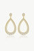 Gold Artisanal Pavé Hollow Teardrop Earrings - Gold