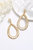 Gold Artisanal Pavé Hollow Teardrop Earrings