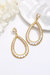 Gold Artisanal Pavé Hollow Teardrop Earrings