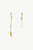 Gold Asymmetrical Molten Baroque Pearl Earrings - Gold