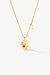 Gold Baroque Pendant and Pearl Necklace - Gold