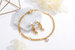 Gold Double Layered Solitaire Zirconia Pendant Necklace