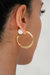 Gold Twisted Wave Hoop Earrings