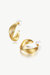 Gold Twisted Wave Hoop Earrings - Gold