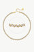 Gold Wave Zirconia Tennis Choker Necklace - Gold