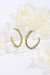 Gold Zirconia Molten C Hoop Earrings
