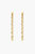 Golden Tassel Zirconia Earrings - Gold