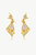 Pavé Diamonds Embellished Butterfly Earrings - Gold