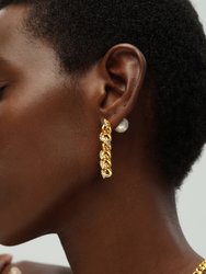 Rhinestone Gold Chain Earrings