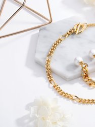 Rhinestone Gold Chain Earrings