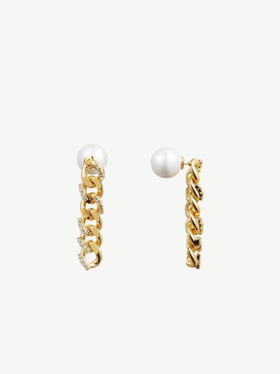 Classicharms Rhinestone Gold Chain Earrings product
