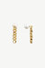 Rhinestone Gold Chain Earrings - Gold