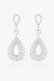 Silver Pearl Hollow Teardrop Dangle Earrings - Silver