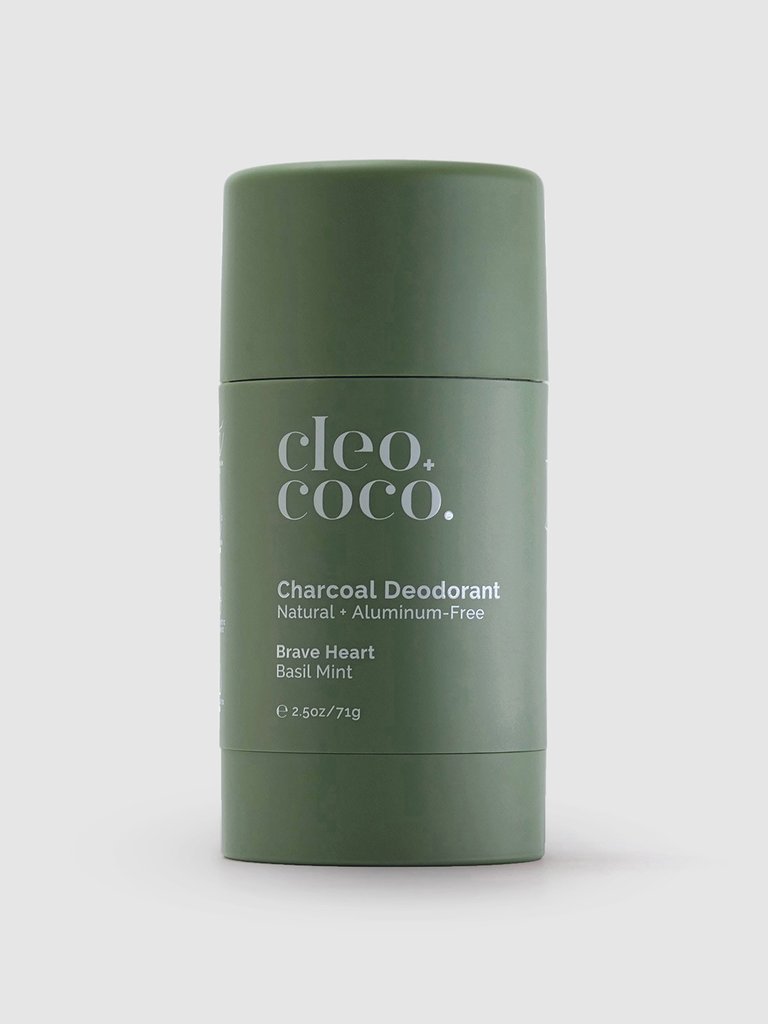 Charcoal Deodorant - Brave Heart, Basil Mint