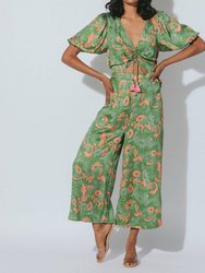 Claire Jumpsuit - Tropical Abstract