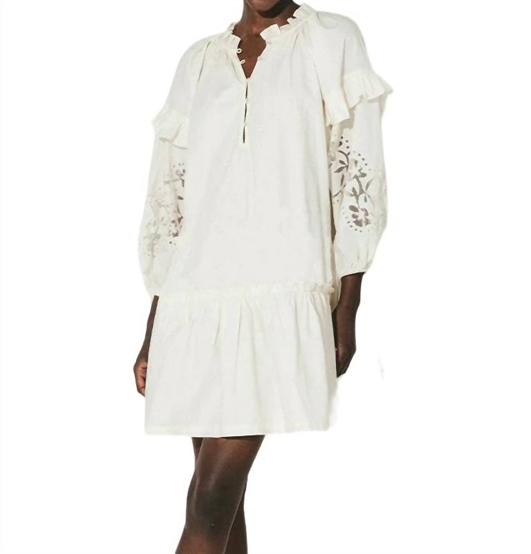 Tanya Mini Dress In Ivory - Ivory