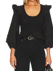 Veronika Blouse In Black - Black