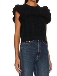 Zofia Sweater Vest In Black