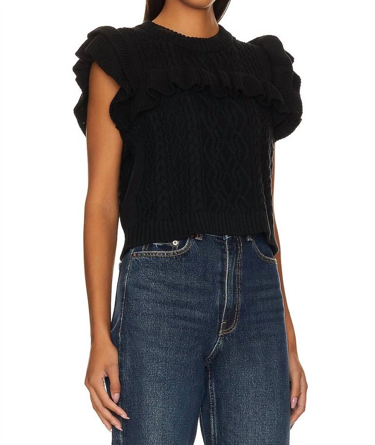 Zofia Sweater Vest In Black