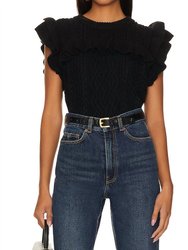 Zofia Sweater Vest In Black - Black