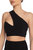 Asymmetric Crop Top - Black