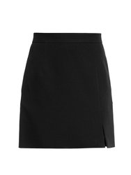 Black Twill Mini Skirt