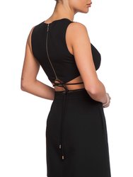 Black Twill Mini Skirt