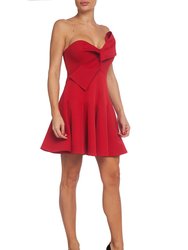 Bow front cocktail dress - Red