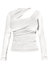 Cut Out Long Sleeve Top - White