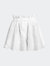 High Waist Linen Flowy Shorts - White - White