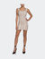 Interstellar Strappy Square Neck Mini Dress - Brown