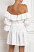 Linen Off Shoulder Frill Crop Top - White