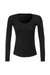 Long Sleeve Corset Top - Black